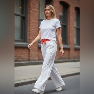 Fila white track pants size medium #y2k #active wear